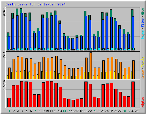 Daily usage for September 2024