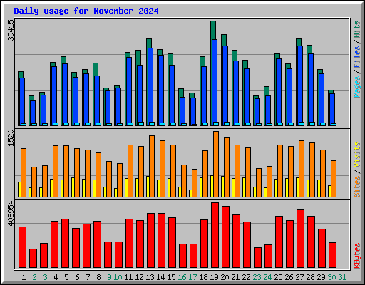 Daily usage for November 2024