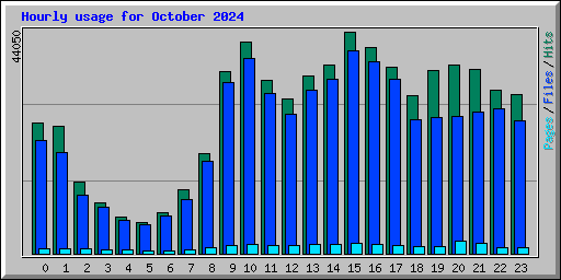 Hourly usage for October 2024