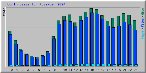 Hourly usage for November 2024