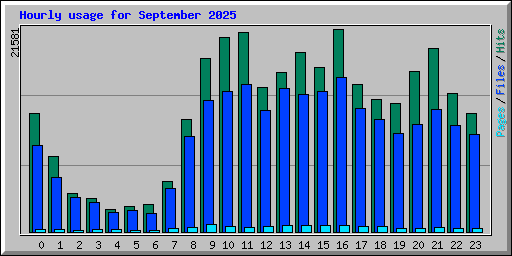 Hourly usage for September 2025