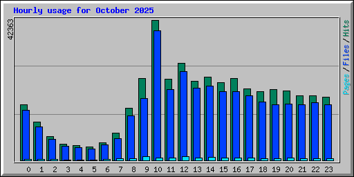 Hourly usage for October 2025