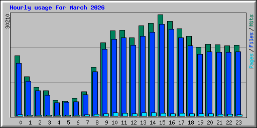 Hourly usage for March 2026